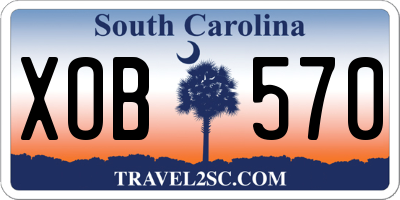 SC license plate XOB570