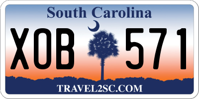SC license plate XOB571