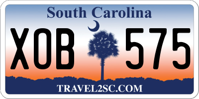SC license plate XOB575