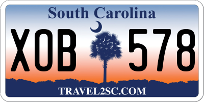 SC license plate XOB578