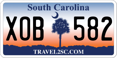 SC license plate XOB582