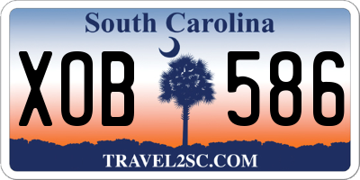 SC license plate XOB586