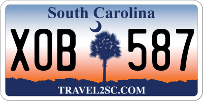 SC license plate XOB587