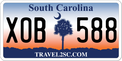SC license plate XOB588