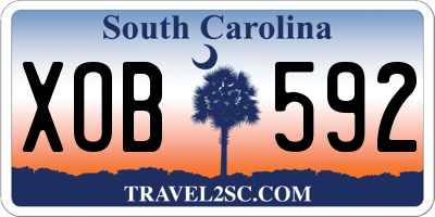 SC license plate XOB592
