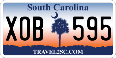 SC license plate XOB595