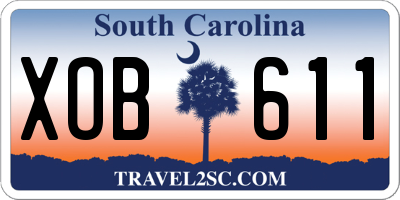 SC license plate XOB611