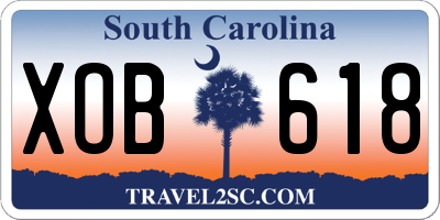 SC license plate XOB618