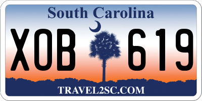 SC license plate XOB619