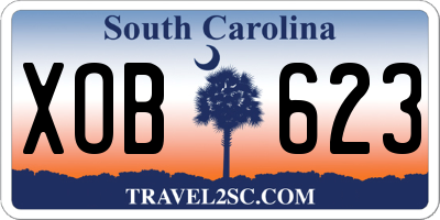 SC license plate XOB623