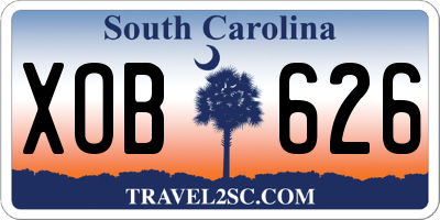 SC license plate XOB626