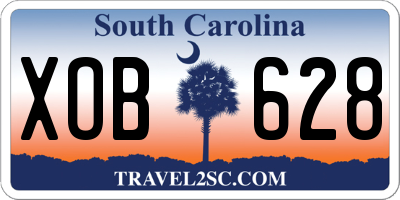 SC license plate XOB628