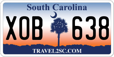 SC license plate XOB638