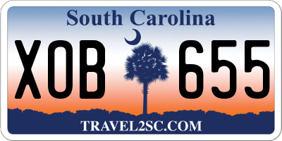 SC license plate XOB655