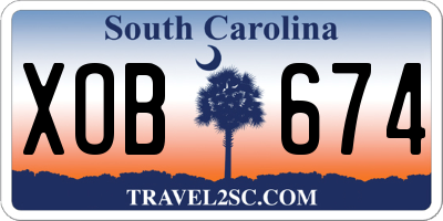 SC license plate XOB674