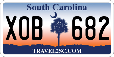 SC license plate XOB682