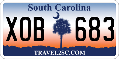 SC license plate XOB683