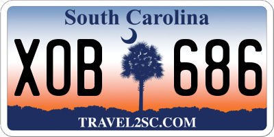 SC license plate XOB686