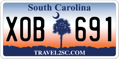 SC license plate XOB691