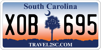 SC license plate XOB695
