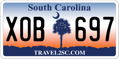 SC license plate XOB697