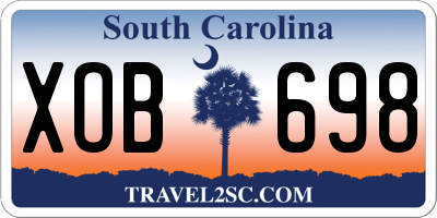 SC license plate XOB698