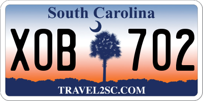 SC license plate XOB702