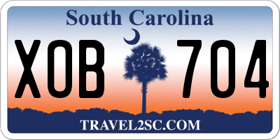SC license plate XOB704