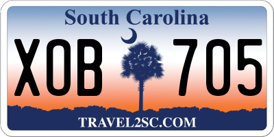 SC license plate XOB705