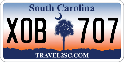 SC license plate XOB707