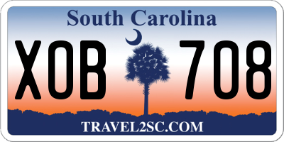 SC license plate XOB708