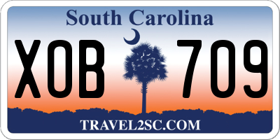 SC license plate XOB709