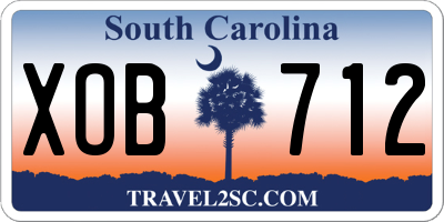 SC license plate XOB712
