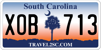 SC license plate XOB713