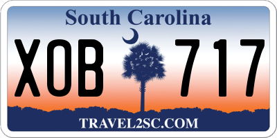 SC license plate XOB717