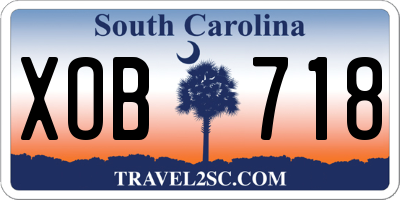 SC license plate XOB718