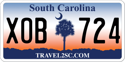 SC license plate XOB724