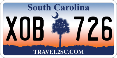 SC license plate XOB726