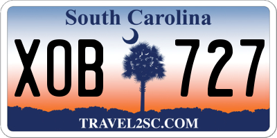 SC license plate XOB727