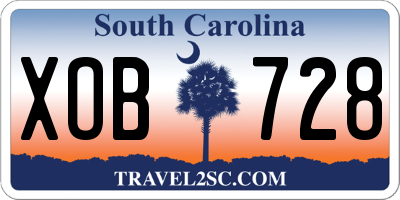 SC license plate XOB728