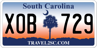 SC license plate XOB729