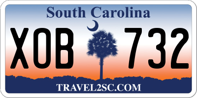 SC license plate XOB732