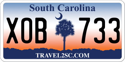 SC license plate XOB733