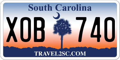 SC license plate XOB740