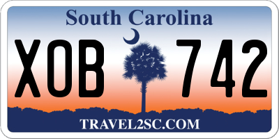 SC license plate XOB742