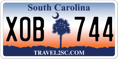 SC license plate XOB744