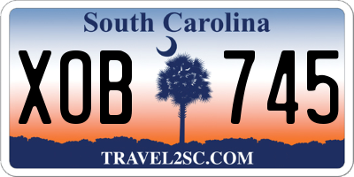 SC license plate XOB745