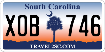 SC license plate XOB746