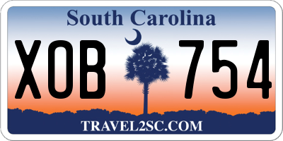 SC license plate XOB754