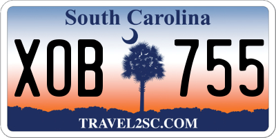 SC license plate XOB755